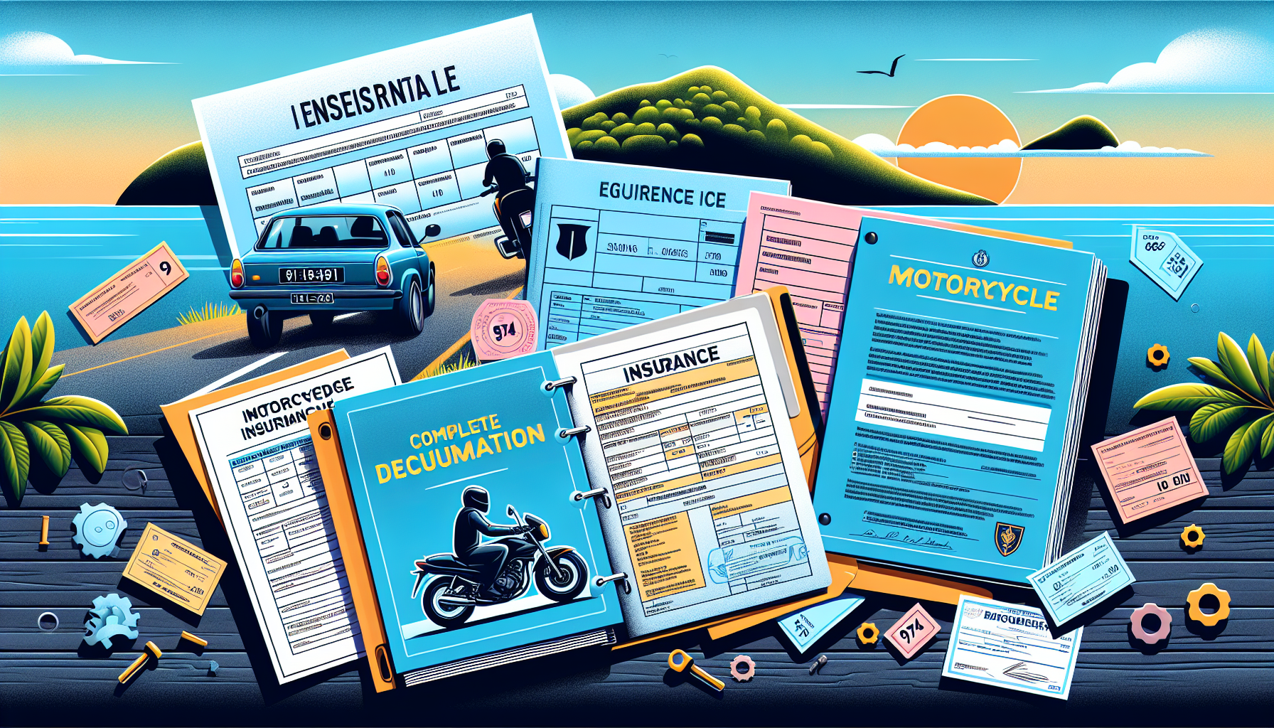 découvrez les documents nécessaires pour assurer votre moto à la réunion avec l'assurance moto 974.