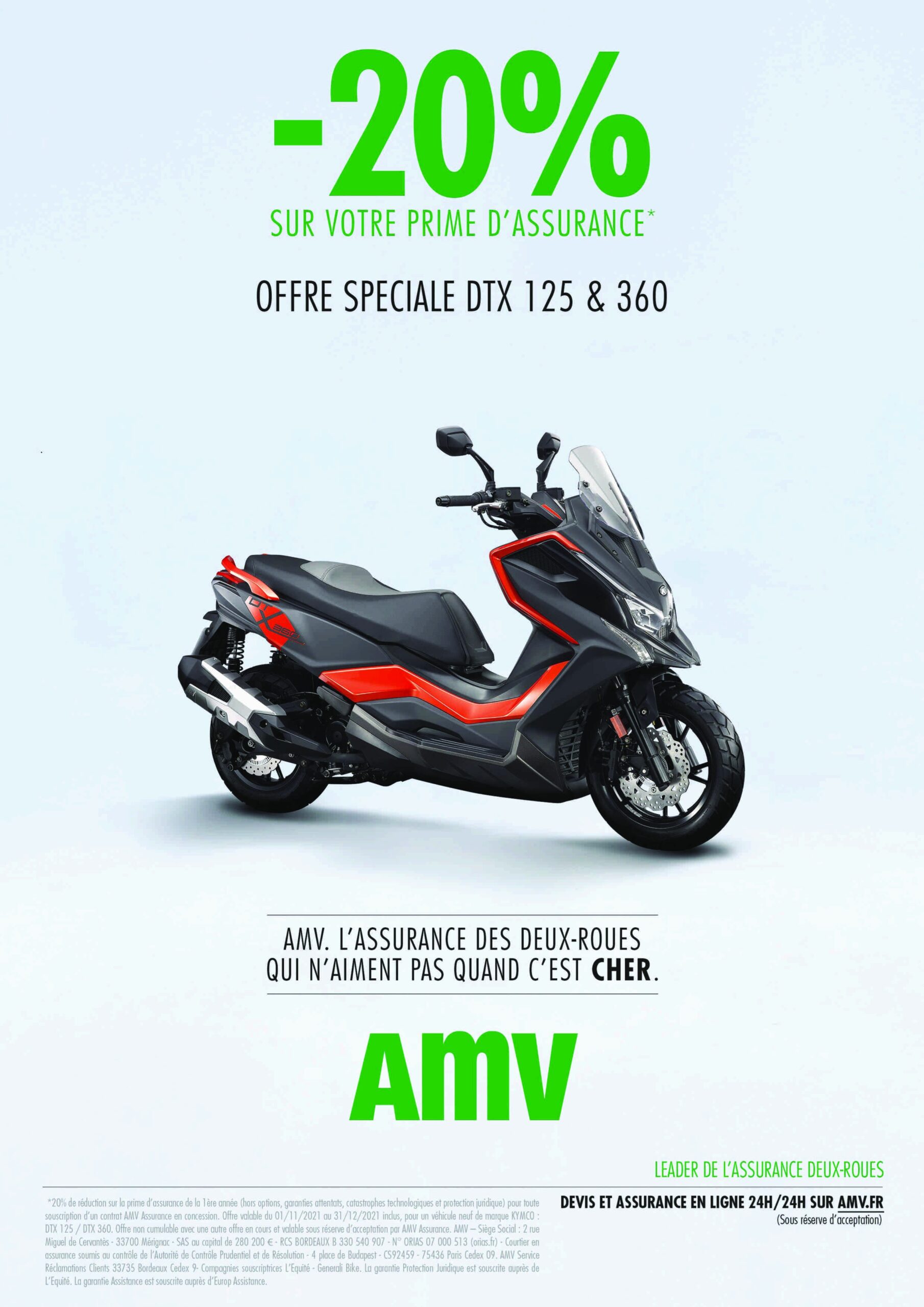 découvrez les meilleures offres d'assurance pour scooter avec amv. profitez de garanties adaptées à vos besoins, d'une assistance 24/7 et d'un service client à votre écoute. comparez et choisissez la protection idéale pour votre scooter dès aujourd'hui !